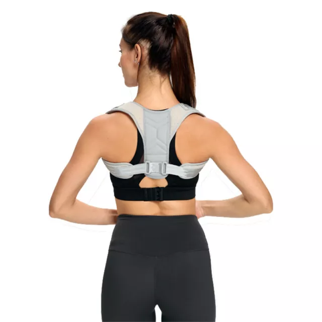 Back Shoulder Adjustable Correction Posture Sports Support Brace Belt Strap_wf