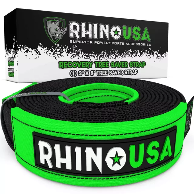 Rhino USA Tree Saver Winch Strap (3" x 8') - Tested 31,518lb Break Strength