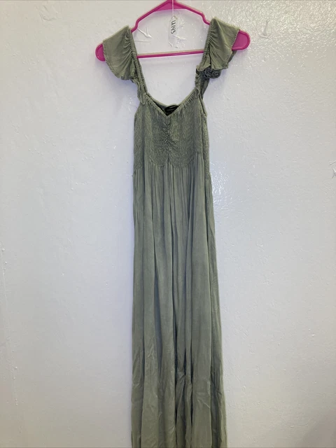 Forever 21 Green Maxi Dress Size M U143 MM