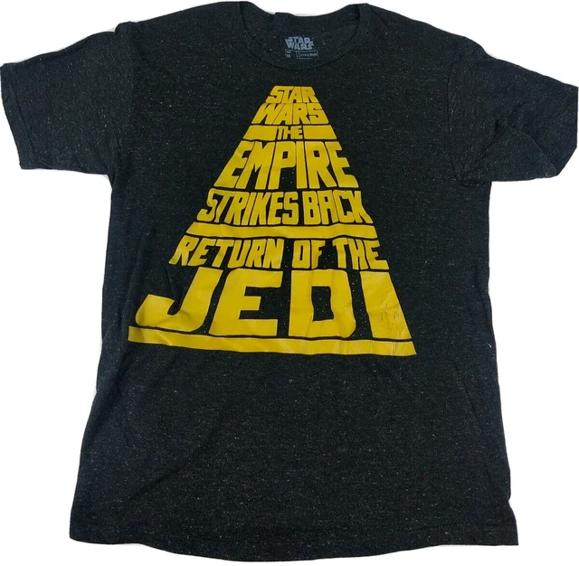 Star Wars T-Shirt The Empire Strikes Back Return of the Jedi Men's L Black