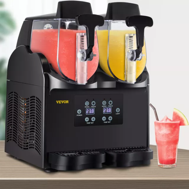 VEVOR Máquina de Granizado de Hielo Comercial 2x2,5 L con Panel de Control