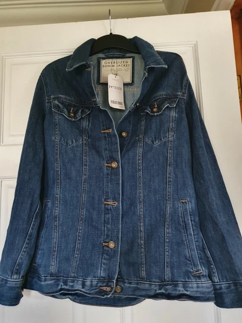 Giacca Denim Donna/Ragazza Overside Nuova Con Etichette Taglia 6