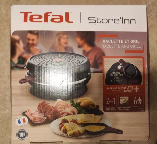 Tefal Raclette Pierrade Grill Inox & Design 10 Coupelles 3EN1