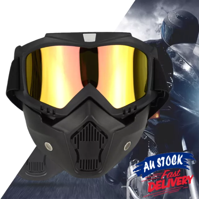 Airsoft Full Detachable Face Goggle Paintball Face Mask Motorcycle Tactical Mask