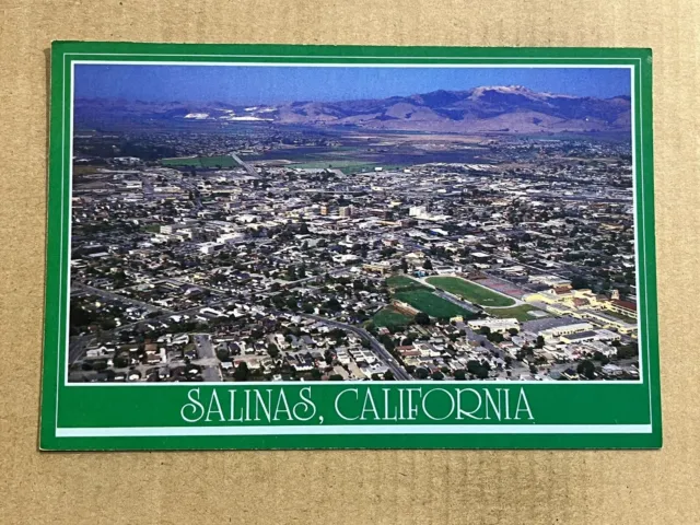 Postcard Salinas Valley CA California Aerial View Vintage PC