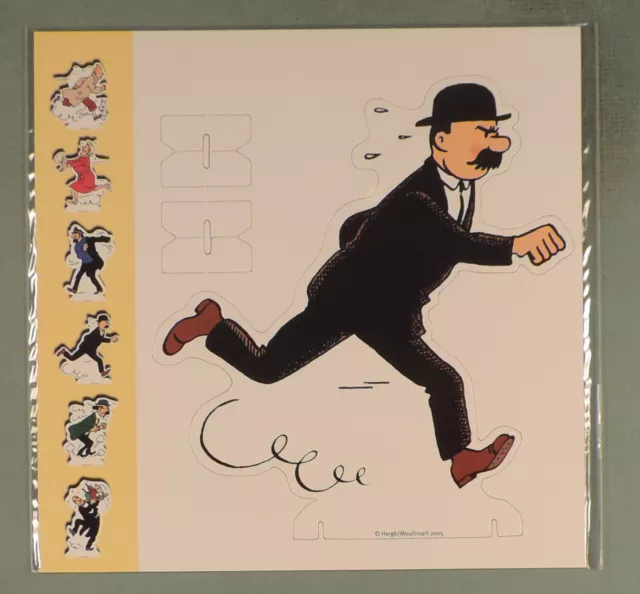 Tintin silhouette carton Dupont Herge Moulinsart 2005 Neuf