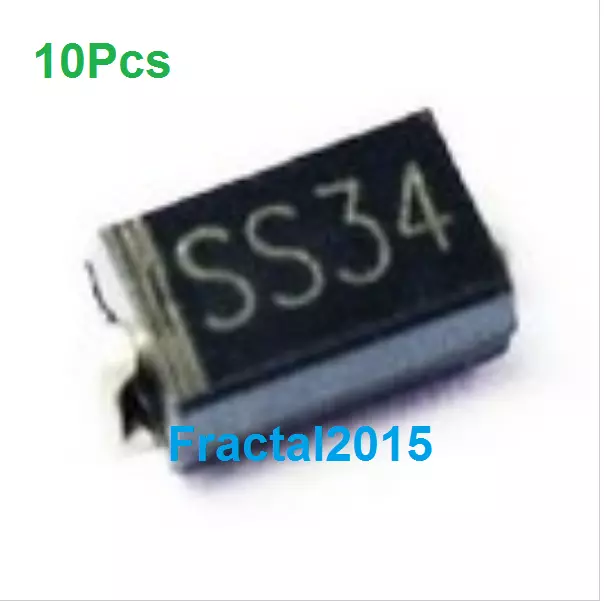 10pcs SMA 1N5822 SMD do-214ac IN5822 Schottky Diode ss34
