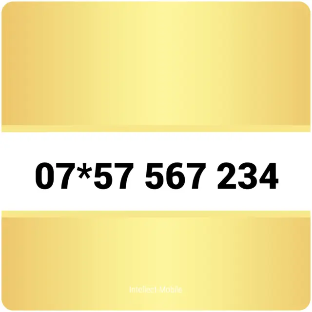 Gold Easy Mobile Number Golden Platinum Uk Pay As You Go Sim Card 07*57 567 234