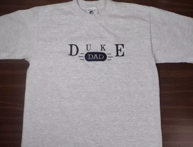 Vintage Duke Dad Embroidered T-Shirt Size Medium Father USA Duke University