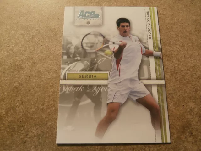 Novak Djokovic, 2007 Ace Authentic Tennis Rookie Card, Mint Condition (Jt29)