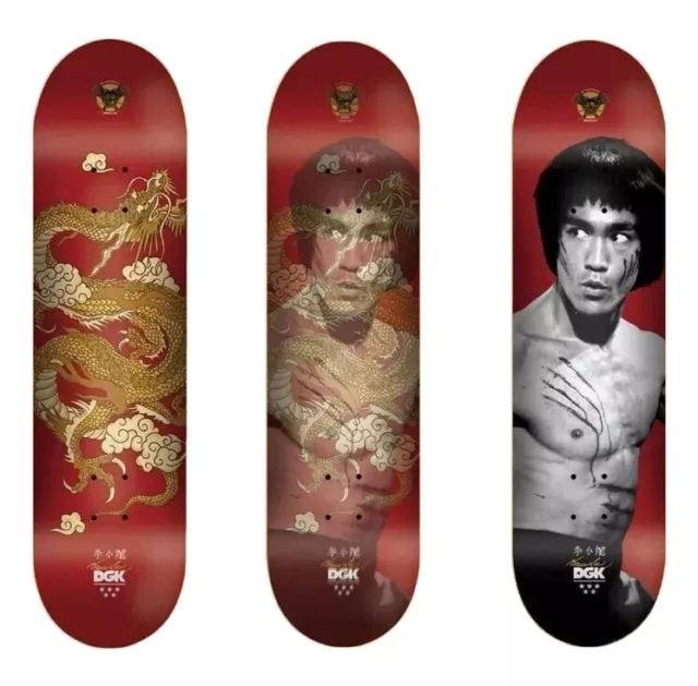 DGK X Bruce Lee Lenticular Skateboard Decks Collectable 4 Deck Set 3