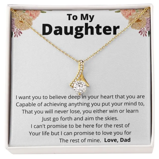 To My Daughter Necklace From Dad Birthday Gift Graduation Gift Christmas Present