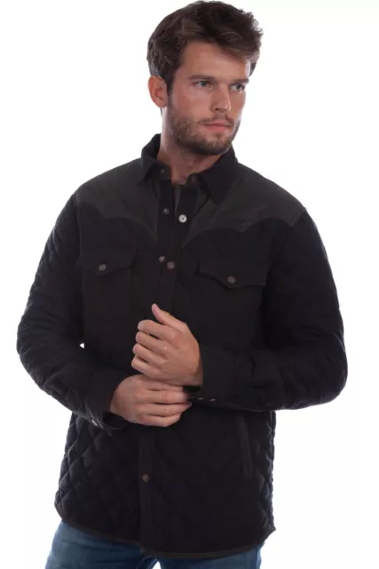 SCULLY MENS TRAILBLAZER Quilted Black Leather Leather Jacket L $215.99 ...