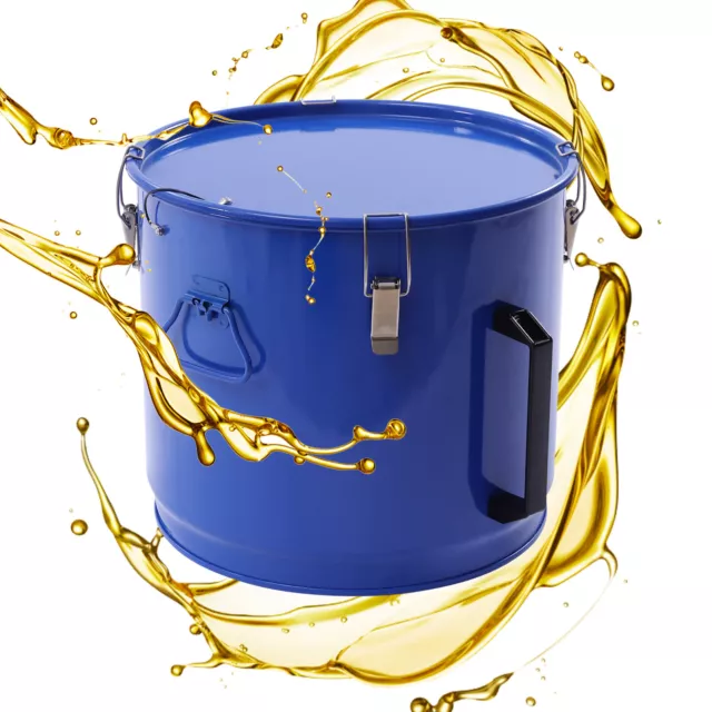 Fryer Grease Bucket Oil Disposal Caddy 10 Gal Oil Bucket w/ Lid & Filter Bag