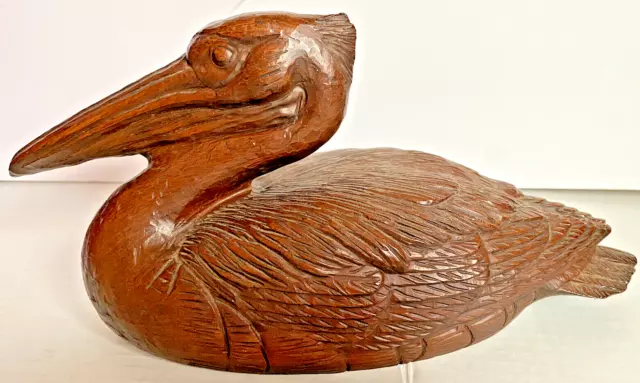 Red Mill Mfg Resin Pelican 11" Figurine Decoy Bird Duck Vintage