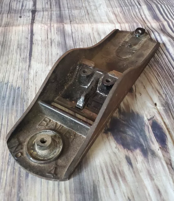 Vtg Stanley Bailey Plane No 4 Body Only Smooth Bottom Replacement