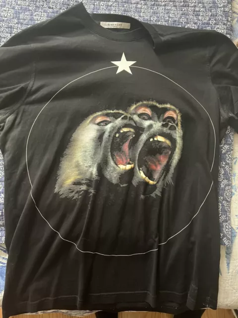 Black  Givenchy Monkey T-Shirt Size M