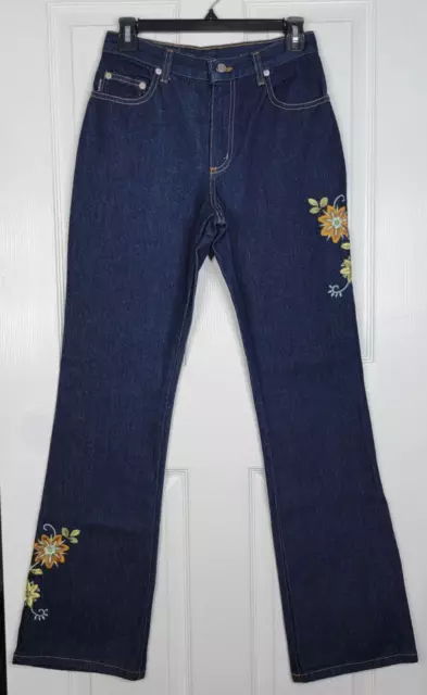 Womens Watch L.A. Jeans Western Boot Cut Embroidered USA Size 5/6 (26Wx33L)