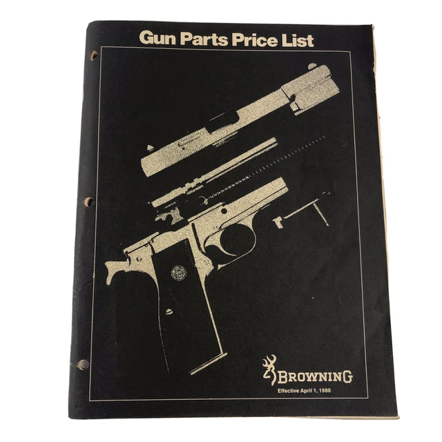 BROWNING APRIL 80 Rifle Pistol Shotgun Gun Parts Price List Diagrams