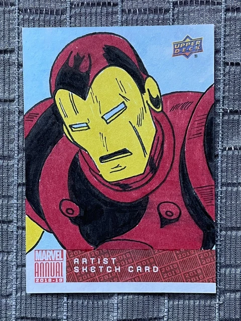 2018-19 Upper Deck Marvel Annual Iron Man Artist Sketch 1/1 Ian Jepson