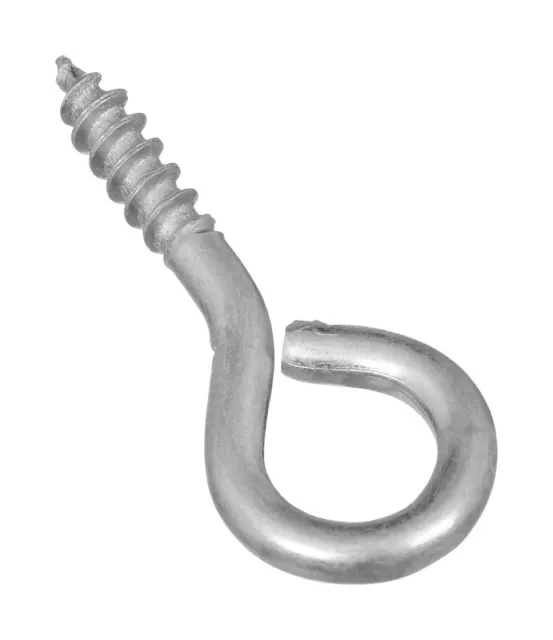 National Hardware 0.10 in. Dia. x 1-1/8 in. L Zinc-Plated Steel Screw Eye, 10 pk