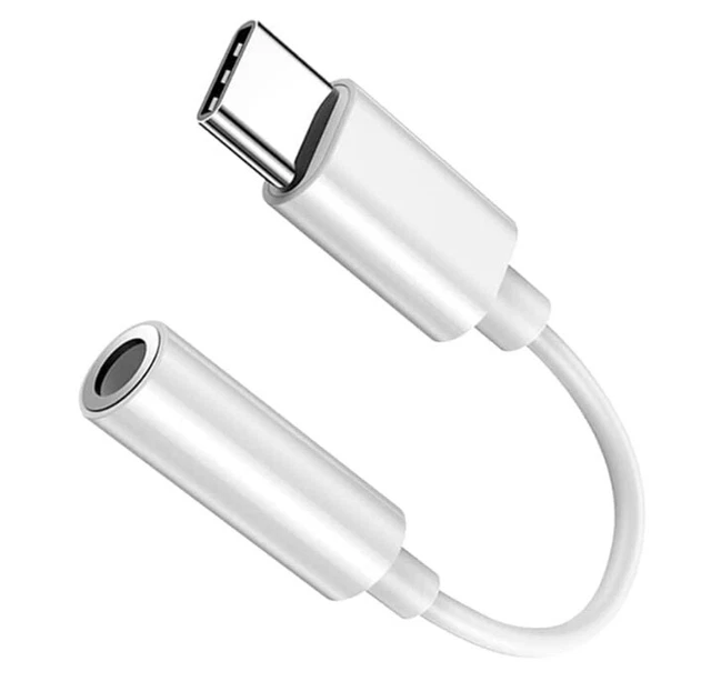 USB Type C to 3.5mm Headphone Jack Adapter and Type C Aux Earphone Audio Adapter