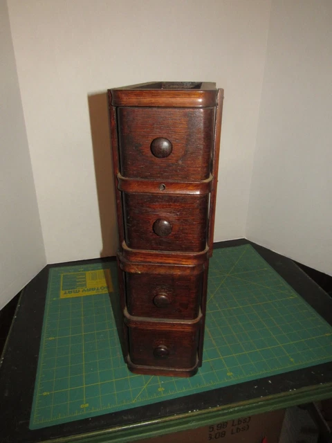 ANTIQUE TREADLE SEWING Machine Drawers, Set of 4 In Frame £119.56 ...