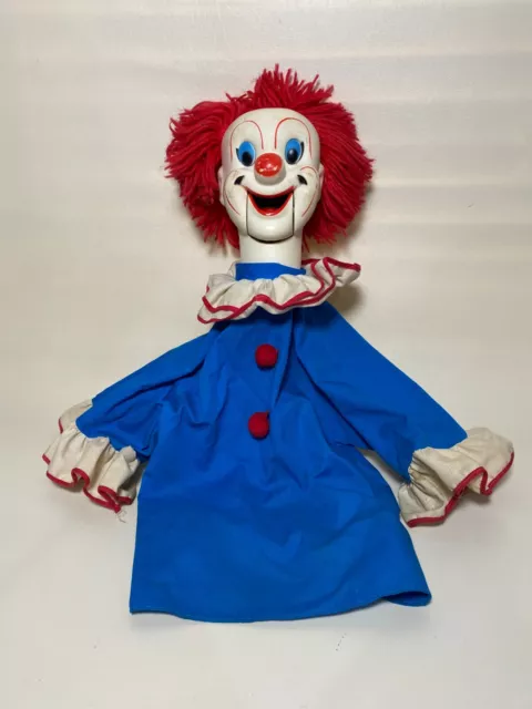 Vintage 80”s Bozo the Clown Ventriloquist Doll Larry Harmon Pictures Hand Puppet