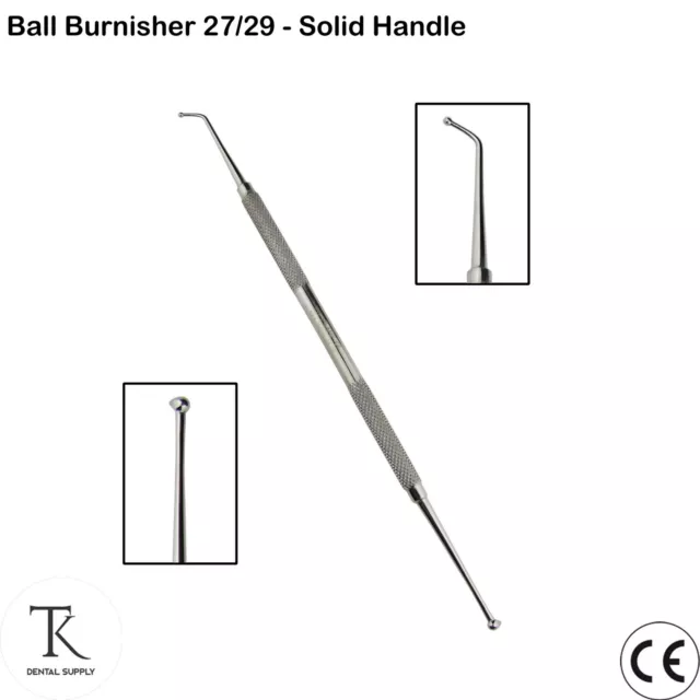 Dentaire Restauration Ball Burnisher 27/29 Composite Amalgam Filling Condenser