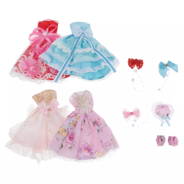 Set di vestiti da principessa alla moda adatti per abiti da donna per bambole da