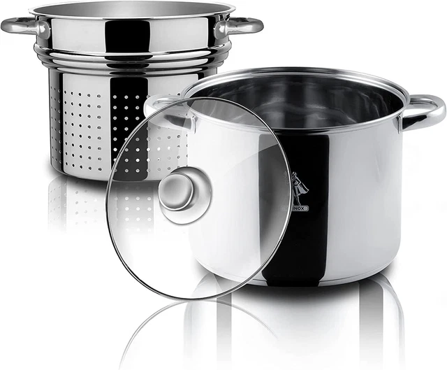 Aeternum Y0VEPSN220 Pentola In Acciaio Inox Capacità 6 Litri Diametro 22 Cm Coperchio Scolapasta 84374305