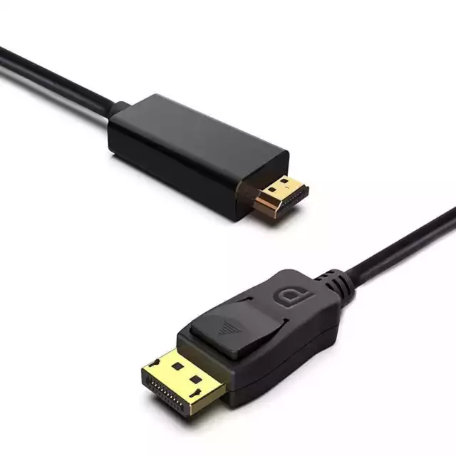 Ultra 4K 30Hz Displayport DP vers HDTV 1,8m Cable for TV Monitor Projector Black