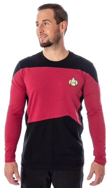 Star Trek Next Generation Men's Picard Uniform Costume Long Sleeve Shirt