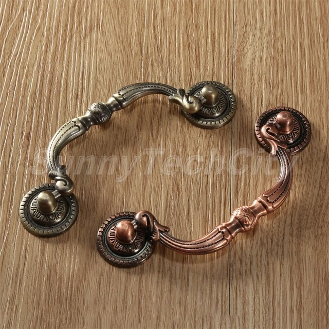 2x Retro Cabinet Door Drawer Handles Dresser Cupboard Wardrobe Closet Pull Knobs
