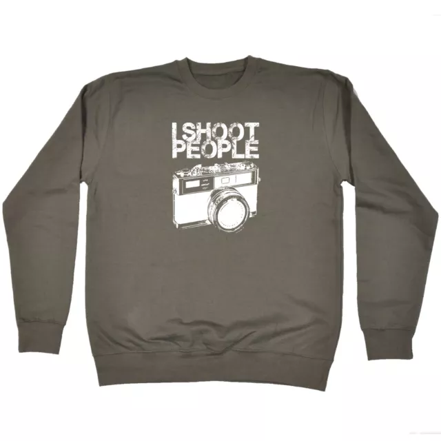 Shoot People White - Mens Womens Novelty Funny Top Sweatshirts Jumper Sweatshirt