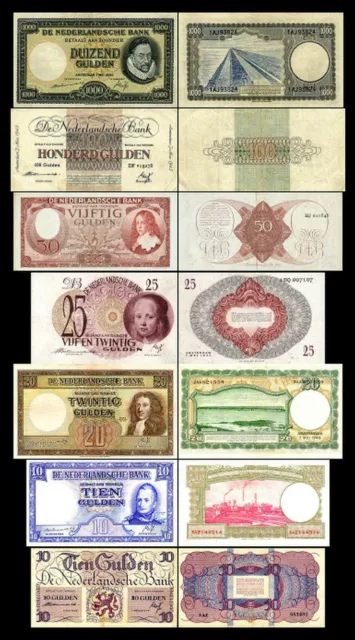 2x 10 - 1000 Gulden - Edition 07.05.1945 - Reproduction - NL 07 2x 10 - 1000 Gulden - Edition 07.05.1945 - Reproduction - NL 07