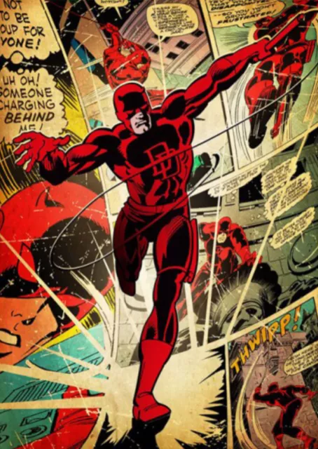 Toile Affiche Coton Poster Photo Figurine Âge D’argent Marvel Comics Daredevil 2