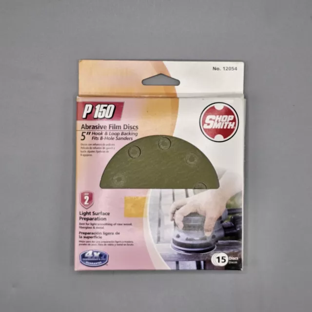Shop Smith 5" Sanding Disc P150 For 8 Hole Sanders 15 Disc Package. #12054 New