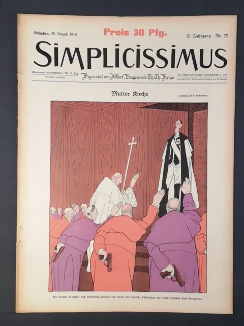 Simplicissimus: Illustrierte Wochenschrift. 15. Jahrgang. Nr. 22, 29. August 191