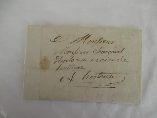 11 > 11 Lettre Par Porteur Treilles > Maire D Hortoux Feuilla  1806