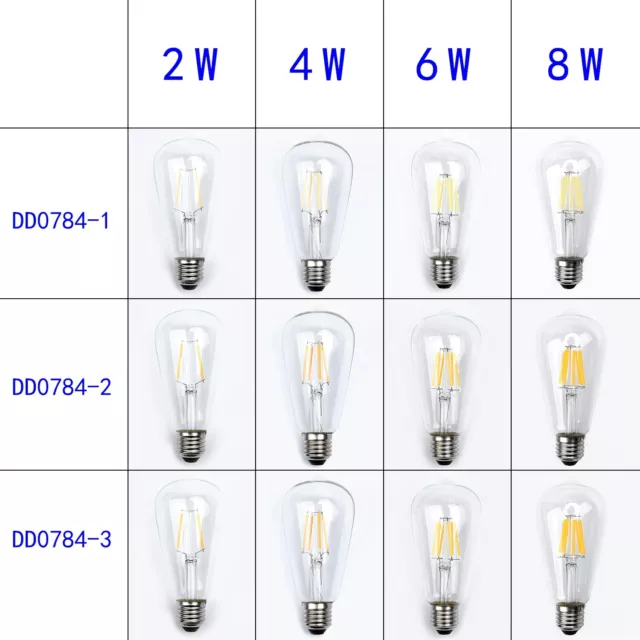 Filament LED Light Bulb Decorative Vintage Edison Lightbulb Lamp Radio Valve E27