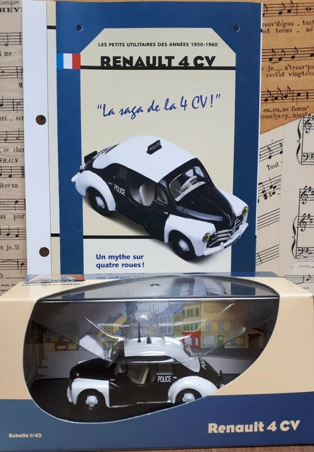 RENAULT 4 CV Police De Paris (1956), black / white