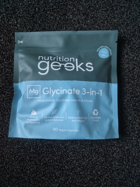 Mutition Geeks NEW **** NUTRITION Geeks Magnesium Glycinate 3 in 1 90 Capsules £4.91 ...