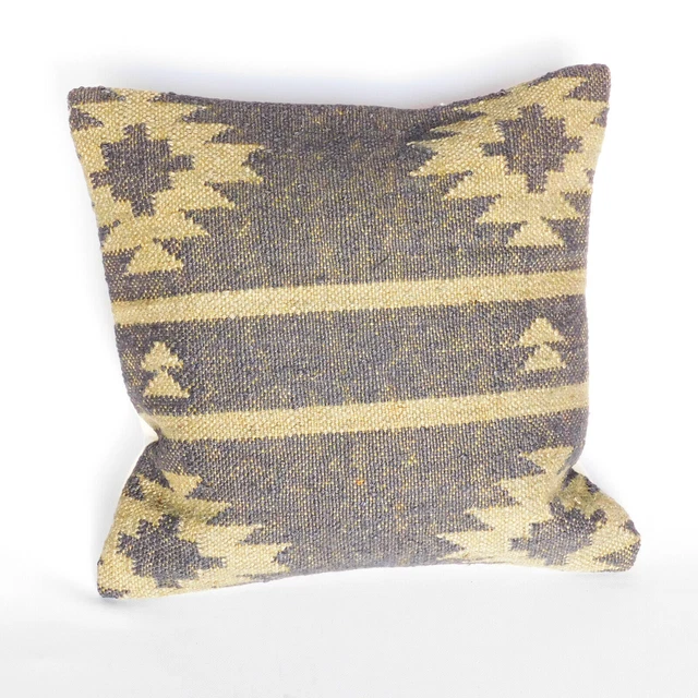 Housse de coussins kilim faits à la main en laine de jute, décor exclusif...
