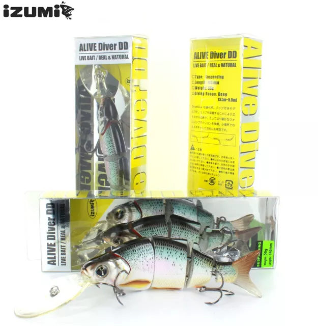 IZUMI Shad Alive Diver WITH LIP 145 mm DD Suspending bait, lure, best quality