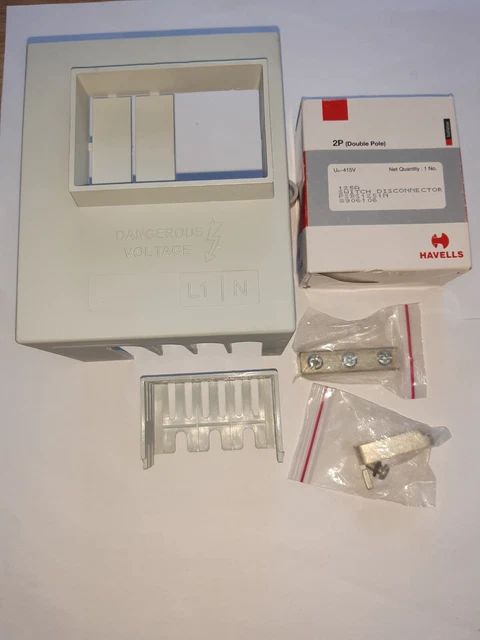 Main Power Incomer Label 1 X HAVELLS PSBS1251NK POWERSAFE 125A Incomer Kit with 125A DP Main ...