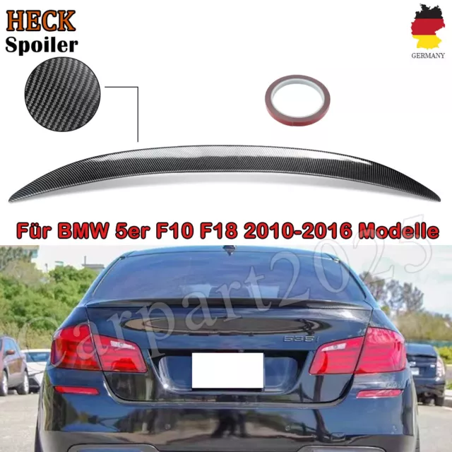 Carbon Look Spoiler Spoilerlippe für BMW 5er F10 F18 M5 Limo 10-17 Heckspoiler