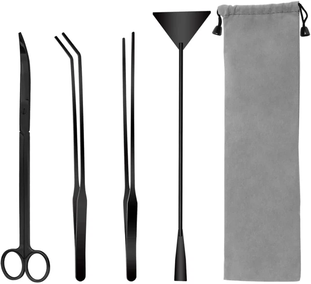 Aquarium Aquascape Tools Kit, 4 in 1 Anti-Rust Aquatic Plant Aquascaping Tool St