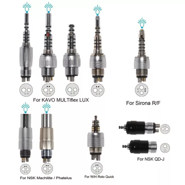 Dental (LED) 2/4/6-Loch Schnellkupplung für KaV NSK Sirona High Speed Handstück