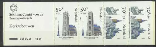 Postzegelboekje Nederland postfris MNH NVPH PB31